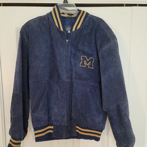 University of Michigan Leather Suede Collegiate Vintage Jacket Size Medium